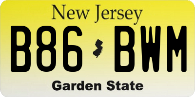 NJ license plate B86BWM