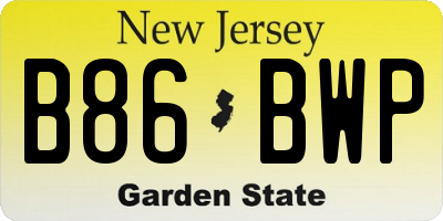 NJ license plate B86BWP