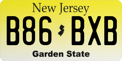 NJ license plate B86BXB