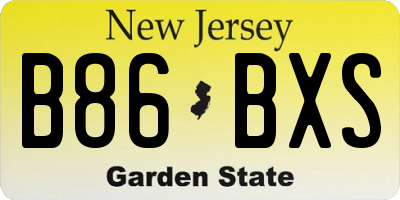 NJ license plate B86BXS