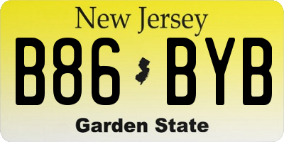 NJ license plate B86BYB
