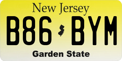 NJ license plate B86BYM
