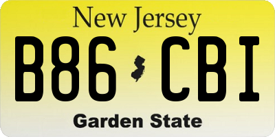 NJ license plate B86CBI