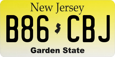 NJ license plate B86CBJ