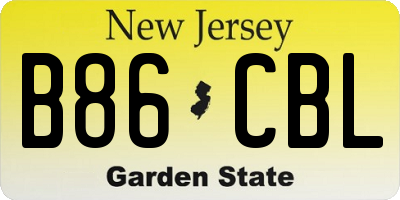 NJ license plate B86CBL