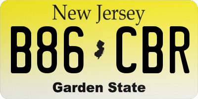 NJ license plate B86CBR