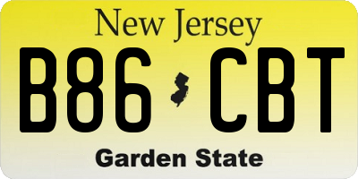 NJ license plate B86CBT