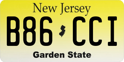 NJ license plate B86CCI