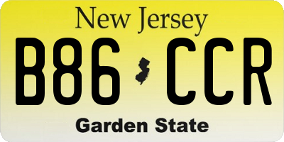 NJ license plate B86CCR