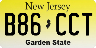 NJ license plate B86CCT