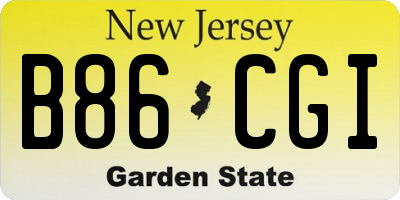NJ license plate B86CGI