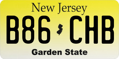 NJ license plate B86CHB