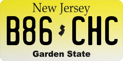 NJ license plate B86CHC