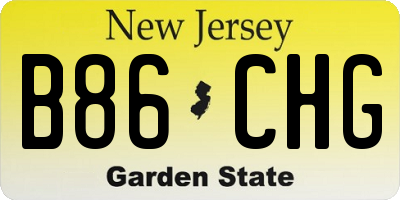 NJ license plate B86CHG