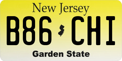 NJ license plate B86CHI