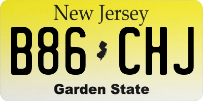 NJ license plate B86CHJ