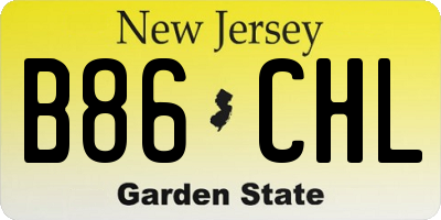 NJ license plate B86CHL
