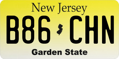 NJ license plate B86CHN