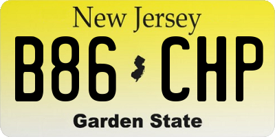 NJ license plate B86CHP