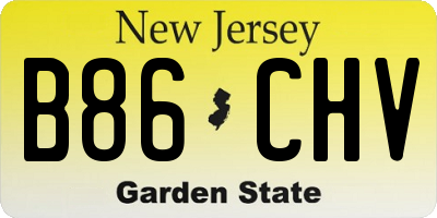 NJ license plate B86CHV