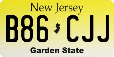 NJ license plate B86CJJ