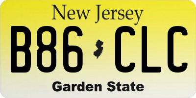 NJ license plate B86CLC