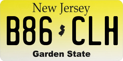 NJ license plate B86CLH