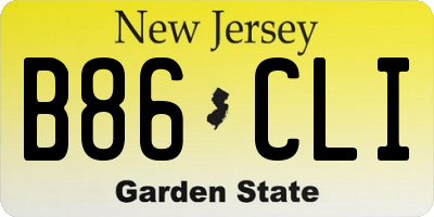 NJ license plate B86CLI