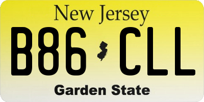 NJ license plate B86CLL