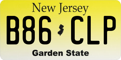 NJ license plate B86CLP
