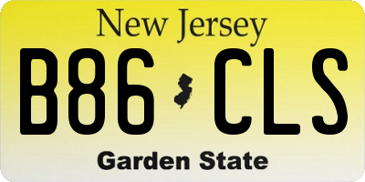 NJ license plate B86CLS