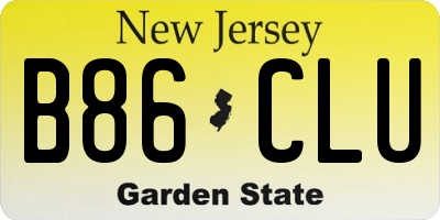 NJ license plate B86CLU