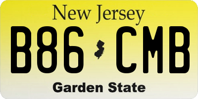 NJ license plate B86CMB