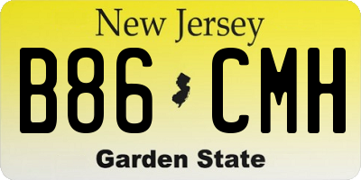 NJ license plate B86CMH