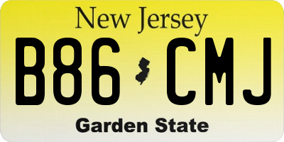 NJ license plate B86CMJ
