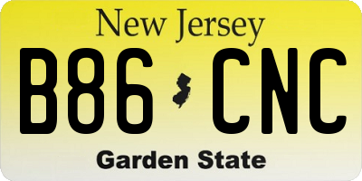 NJ license plate B86CNC