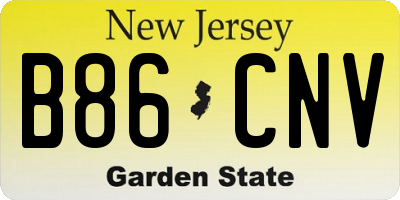 NJ license plate B86CNV
