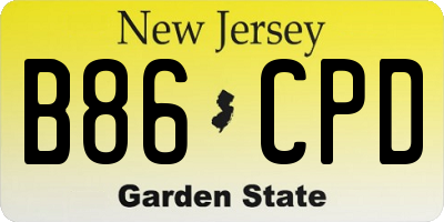 NJ license plate B86CPD