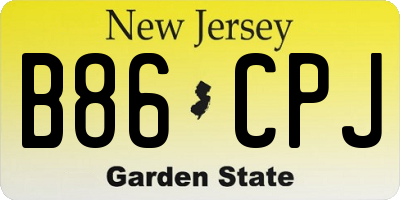 NJ license plate B86CPJ