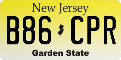 NJ license plate B86CPR