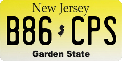 NJ license plate B86CPS