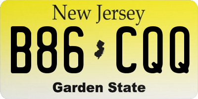 NJ license plate B86CQQ