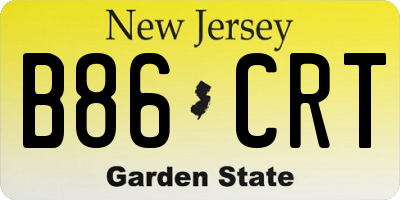NJ license plate B86CRT