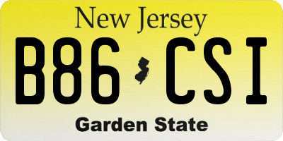 NJ license plate B86CSI