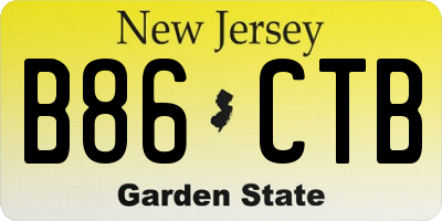 NJ license plate B86CTB