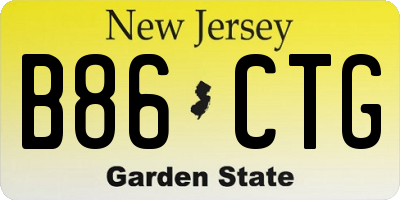 NJ license plate B86CTG