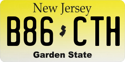 NJ license plate B86CTH
