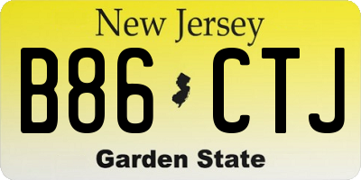 NJ license plate B86CTJ