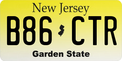 NJ license plate B86CTR