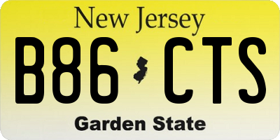 NJ license plate B86CTS